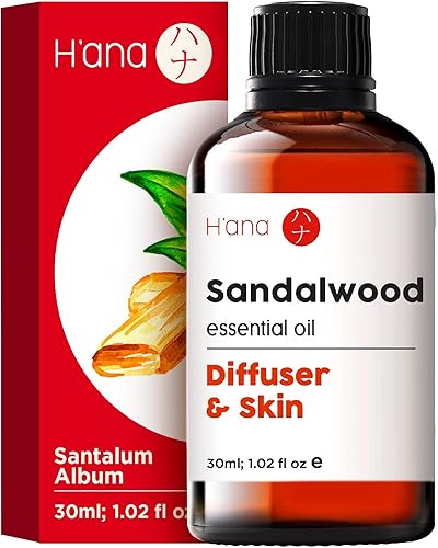 Miniatura 1 de H'ana Aceites esenciales de sándalo para difusor, aceite natural de sándalo, aceite esencial de sándalo de grado terapéutico para cabello, piel,