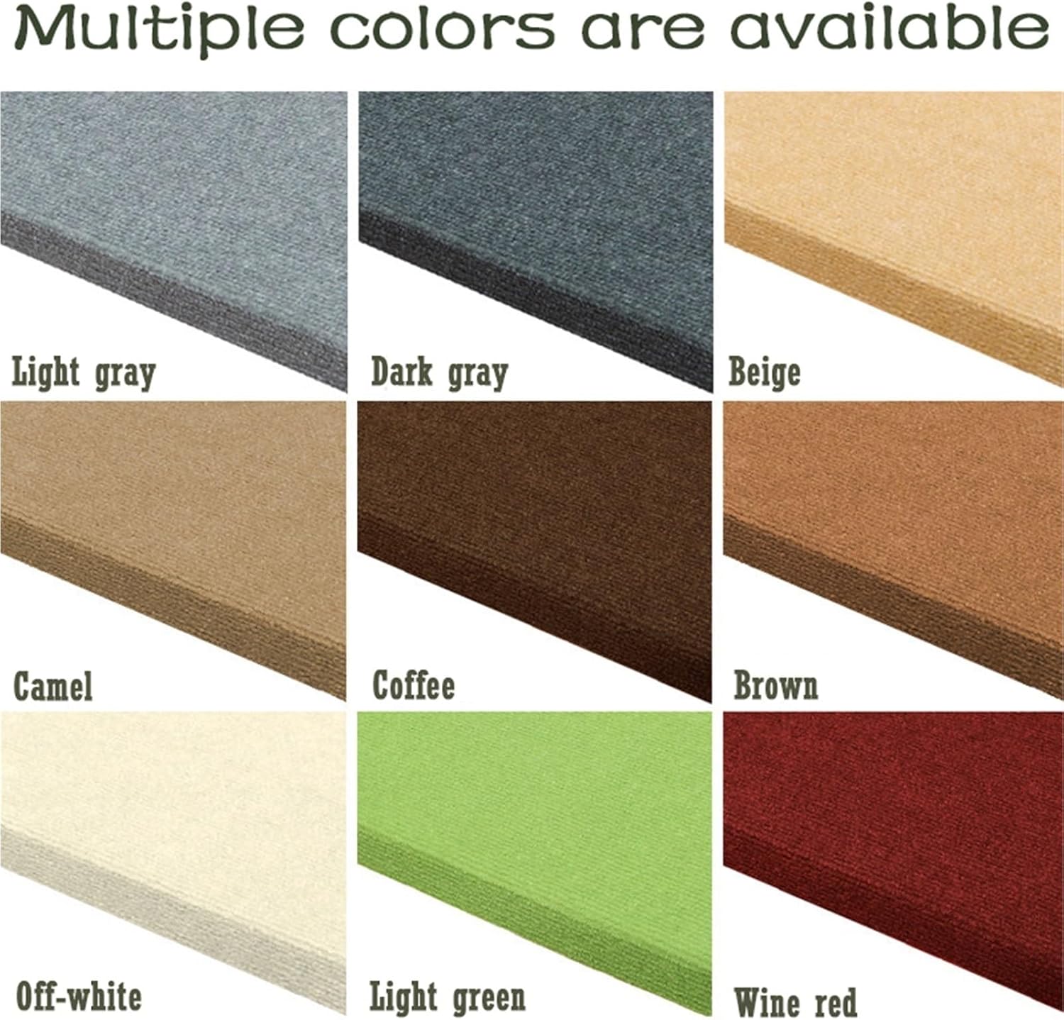 Bullnose Carpet Non Slip Stair Treads/Staircase Step Rugs, 7 1/2" 8" 9" 9 1/2" Extra Wide Bullnose Staircase Tread Covers, Carpet Runner for Stairs(C-13 pcs,L W 24in x 7.5in)