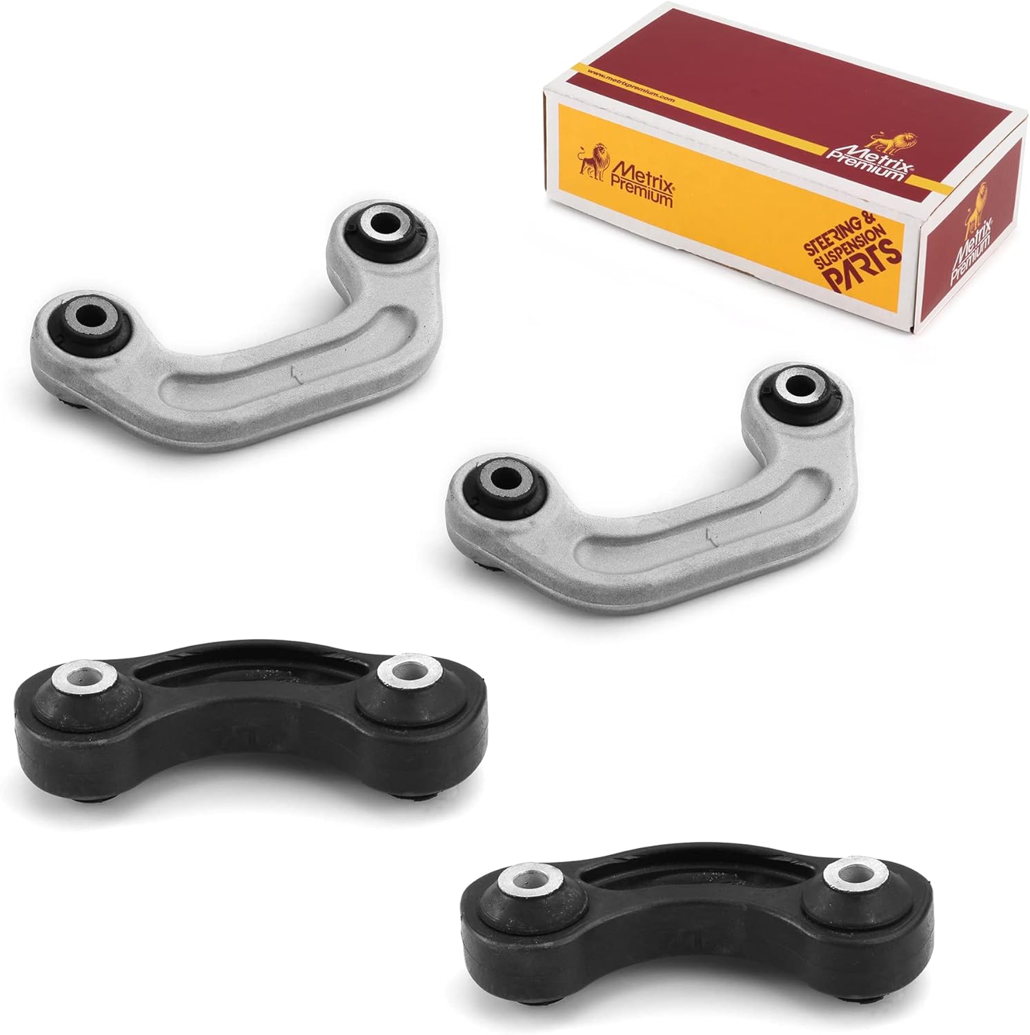 Metrix Premium Chassis Parts - 4 PC Front & Rear Sway Bar Stabilizer End Link Kit Fits 07-11 Audi S6, 06-11 A6, 05 A6 (Mexico), 2005-2011 Audi A6 Quattro, Replacement K80481, K750128, Made in Europe