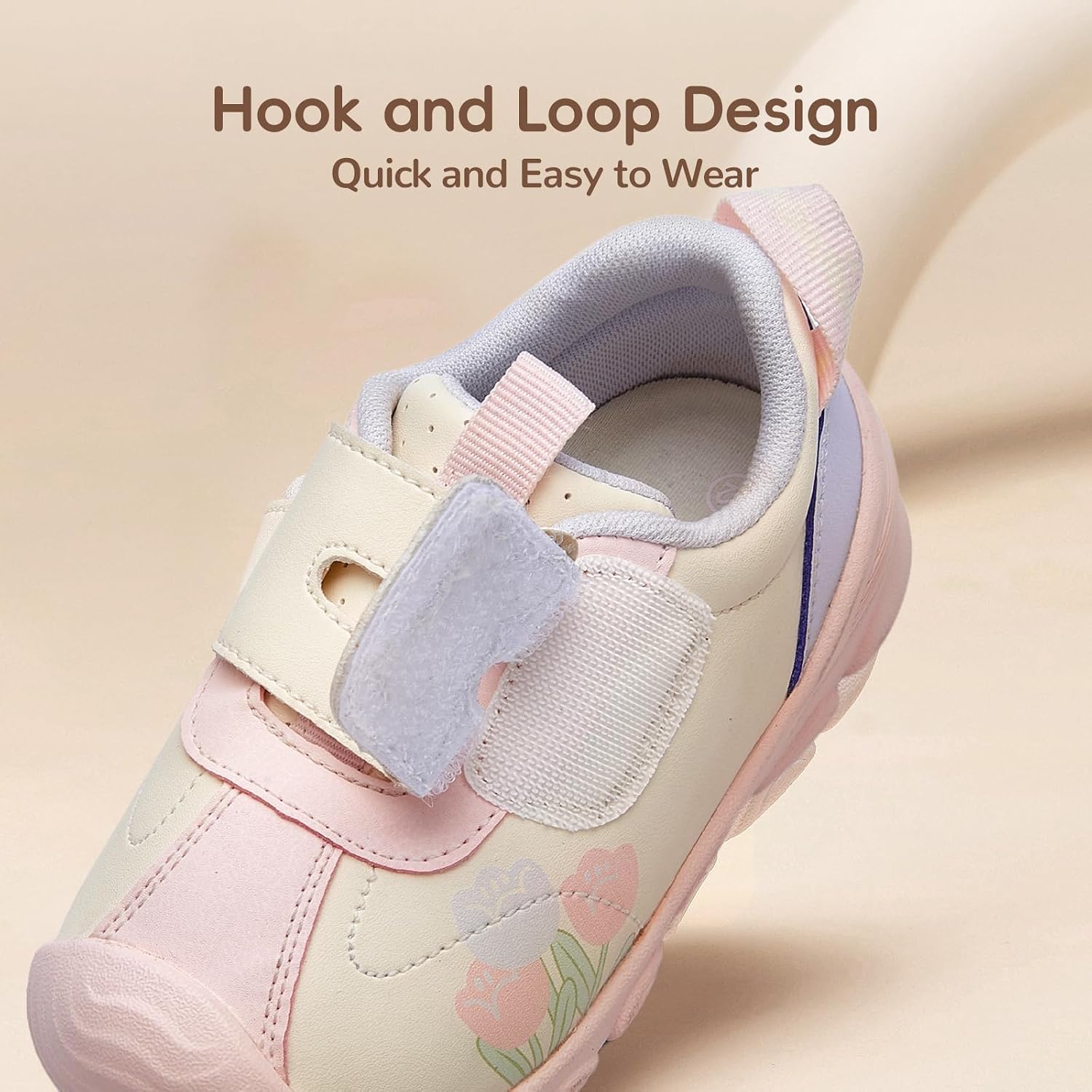 Balabala Toddler Girl Sneakers Walking Shoes Toddler Boy Sneakers Baby Sneakers Running Shoes Lightweight Slip on Sneakers