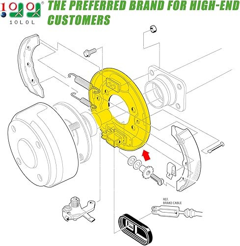 Miniatura 2 de 10L0L Conjunto de freno para Club Car, freno trasero izquierdo y derecho completo compatible con Club Car DS/Precedent 1995 en adelante y Tempo