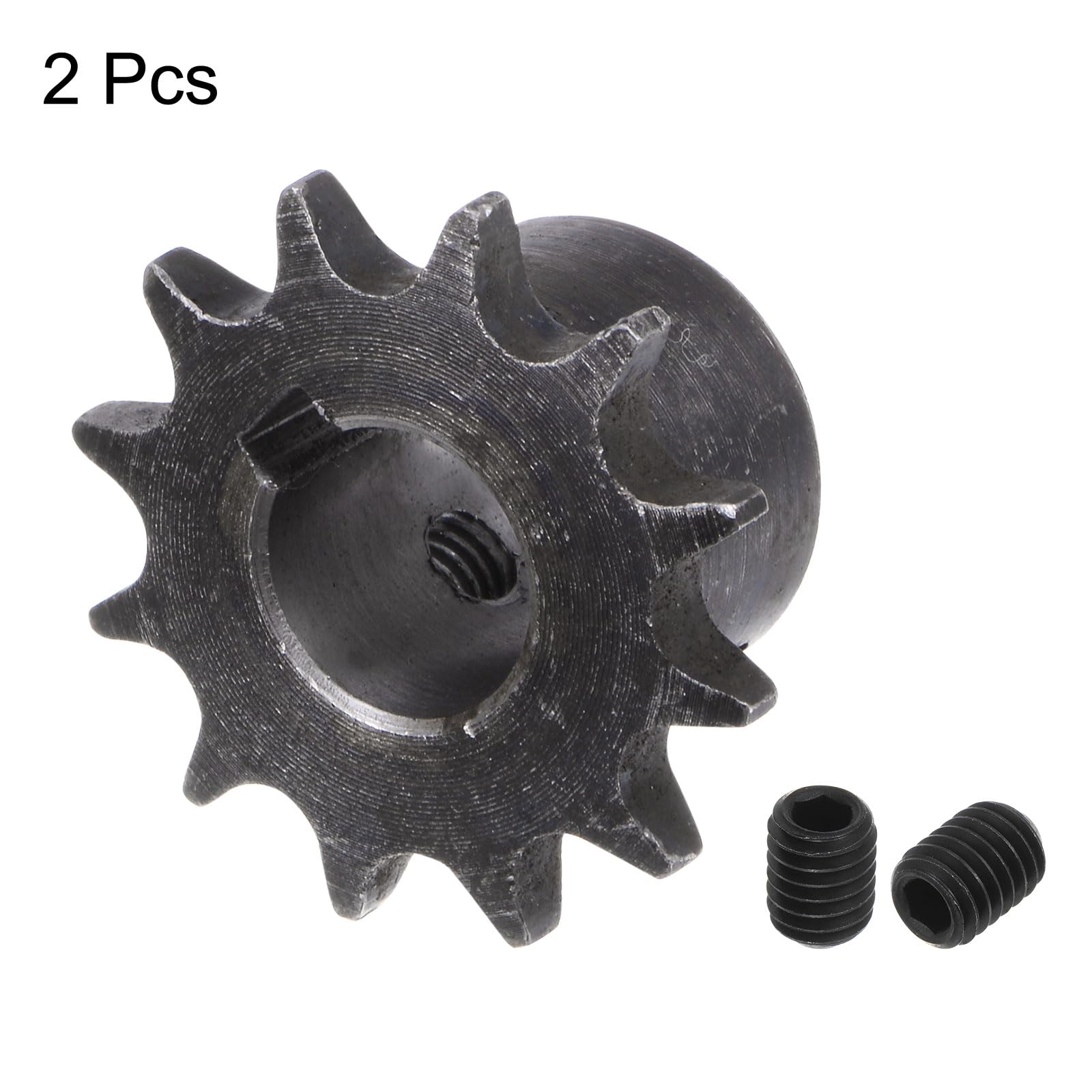 Pignone A Catena 12 Denti QUARKZMAN 2pz - Acciaio Temprato Per Trasmissioni - Foto 2