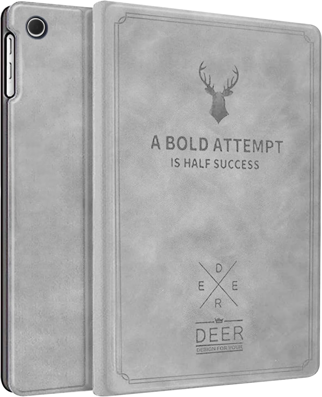 Robustrion for Samsung Galaxy Tab A11 8.7" & A9 8.7 inch Cover Case, Deer Flip Cover Case for Samsung Tab A11 Tablet Cover 8.7" [Auto Sleep Wake Support] - Grey