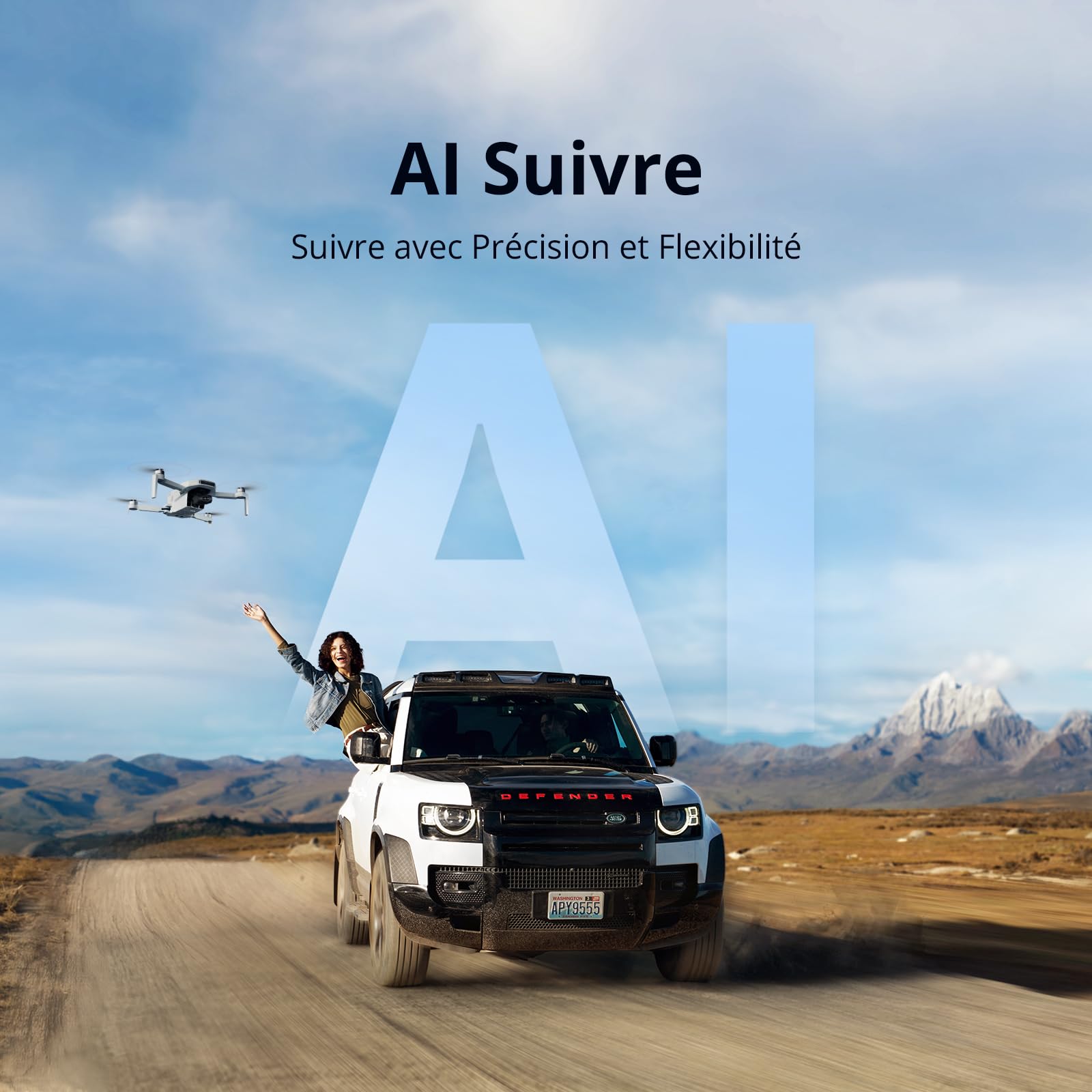 Potensic ATOM 2 Drone avec Caméra, Photo 8K, Vidéo 4K HDR avec Gimbal à 3 Axes, Moins de 249 g, Transmission 10 km, AI Suivi/AI Nuit/Prise de Vue Verticale/QuickShots, Fly More Combo(96 Min de Vol)