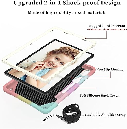 Miniatura 3 de HOGENL Funda para Samsung Galaxy Tab S9+ Plus de 12.4 pulgadas con soporte para bolígrafo S, Galaxy Tab S9+ 2023 lanzado con soporte de mariposa,