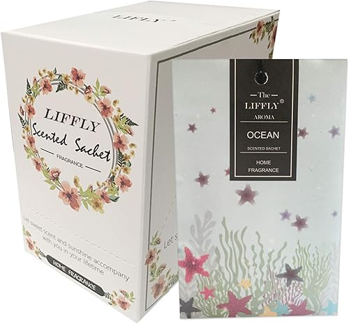Miniatura 8 de LIFFLY 14 paquetes de sobres perfumados de lavanda para cajones y armarios