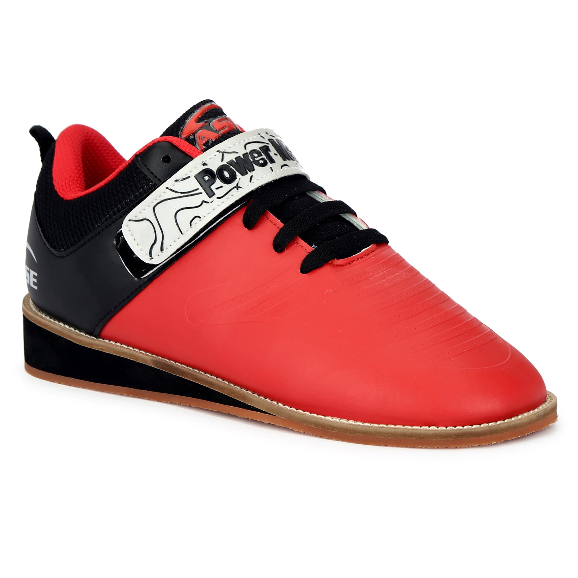 ASE Mens Red Weightlifting Shoes - Non-Slip Squat Shoes for Powerlifting, Deadlifting, Weight Training - Strap and Lace-Up Gym Shoes for Crossfit - Olympic Lifting Footwear with 1.2" Heels 7UK (B09RX42VFC) Amazon Price History, Amazon Price Tracker