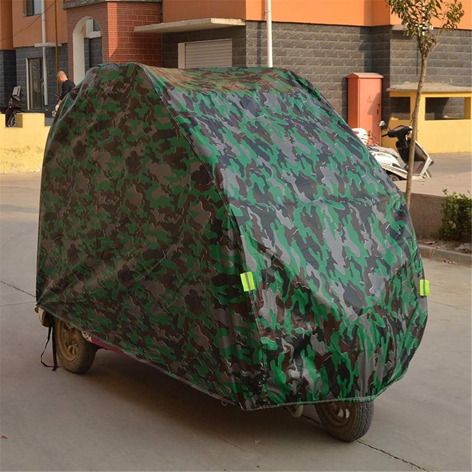 Funda para scooter de movilidad, resistente al agua, protección Oxford para triciclo eléctrico y scooters de cuatro ruedas, totalmente cerrada, resistente al polvo y a los rayos UV