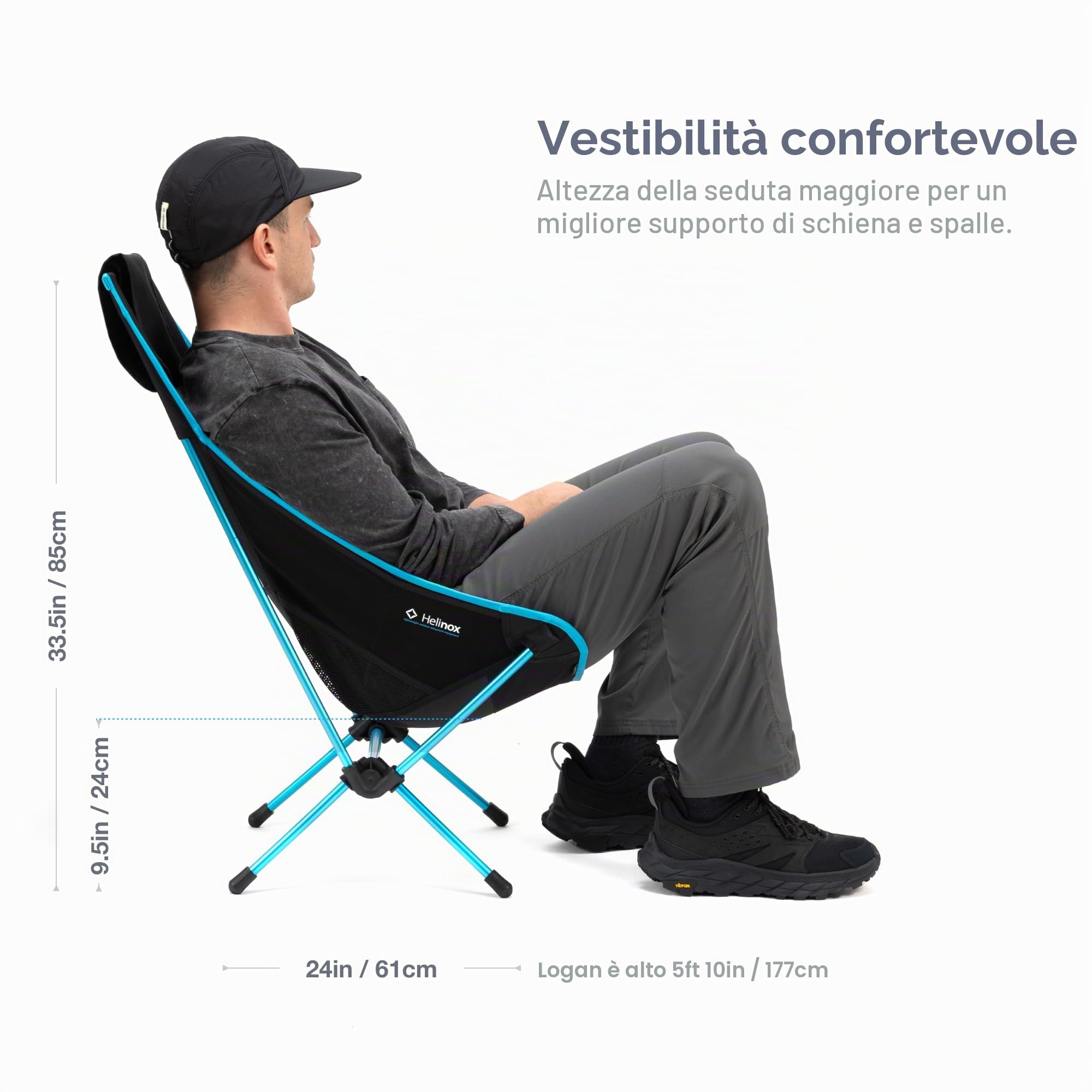 Helinox Sedia Pieghevole Chair Two, Black