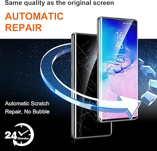 Miniatura 2 de Paquete de 3+2 Unique Me compatible con Samsung Galaxy S10 de cobertura completa, protector de pantalla de TPU flexible y protector de lente de