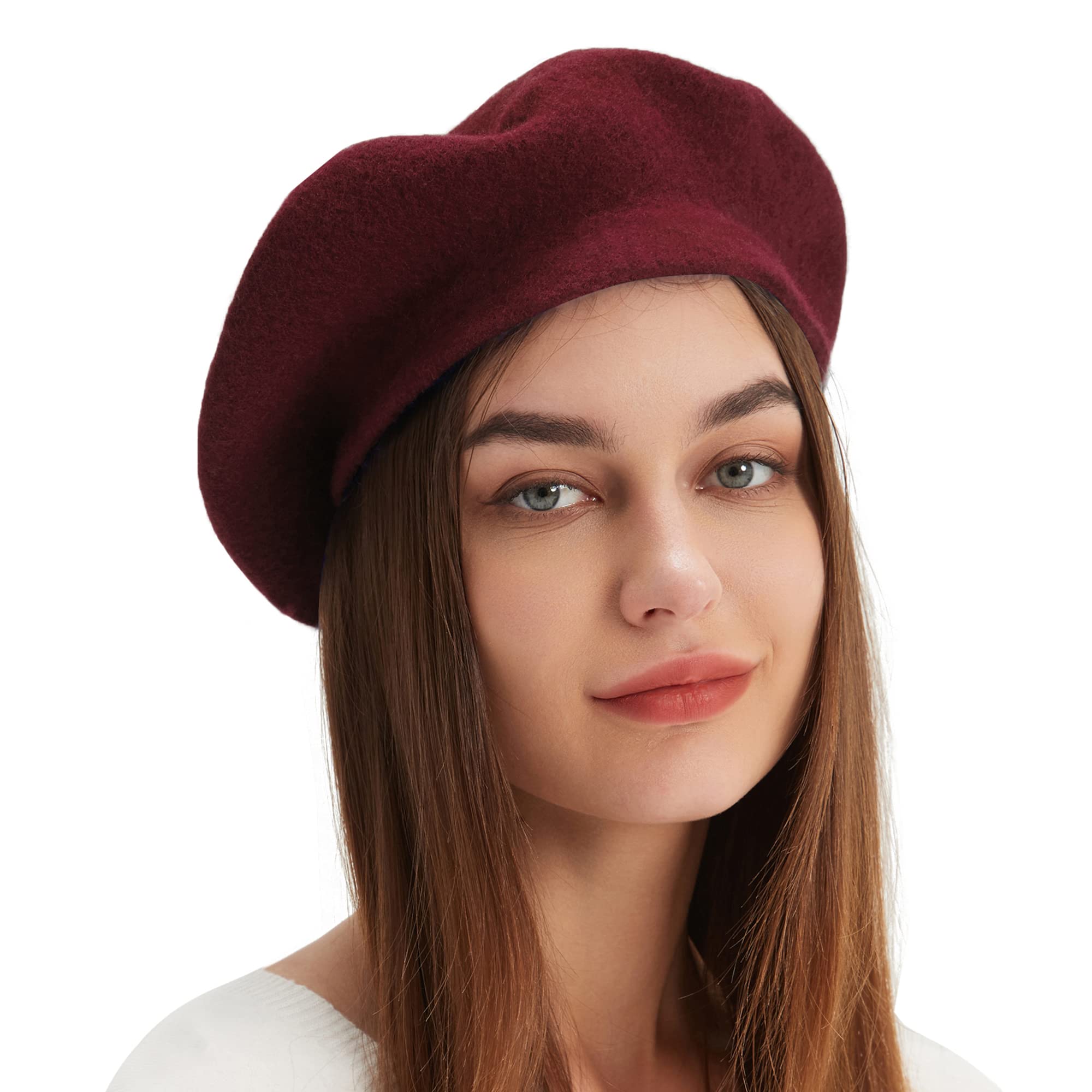 4161 Women Wool French Beret Hat For Women Winter Knitted Berets Artist Cap Beret Hats for Women Wool Hat French Cap Winter Artist  main image 4