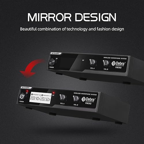 Miniatura 2 de D Debra Audio VM302 Sistema de micrófono inalámbrico con micrófono de mano dual tiene interfaz XLR para el hogar, karaoke, boda, conferencia,