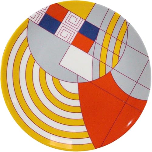 Miniatura 4 de Ebros Gift Frank Lloyd Wright Architecture Colorful Geometry Contemporary Designer - Platos de cerámica para aperitivos o postres de 7 pulgadas de