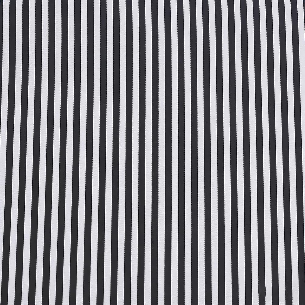 AHANDMAKER 39" x63" Stripes Cotton Fabric Sewing Stripe Pattern Fabric Twill Striped Printed Fabrics Cotton Woven Ticking for Patchwork Table Cloths Pillows Cushions DIY Sewing Supplies, Black