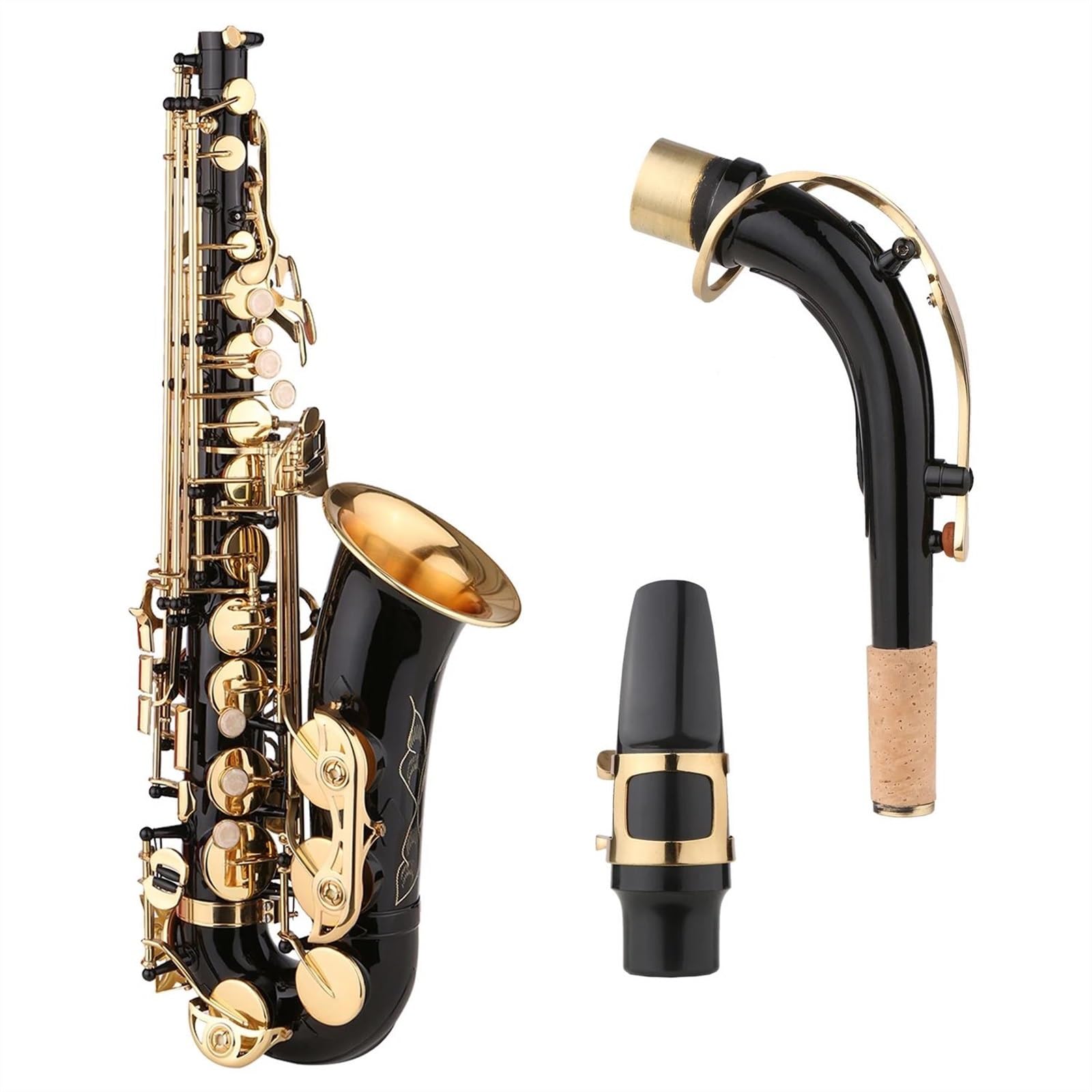 estudiante de saxofón Saxofón Alto Eb De Latón Con Boquilla, Estuche De Transporte, Accesorios Para Estudiantes Principiantes