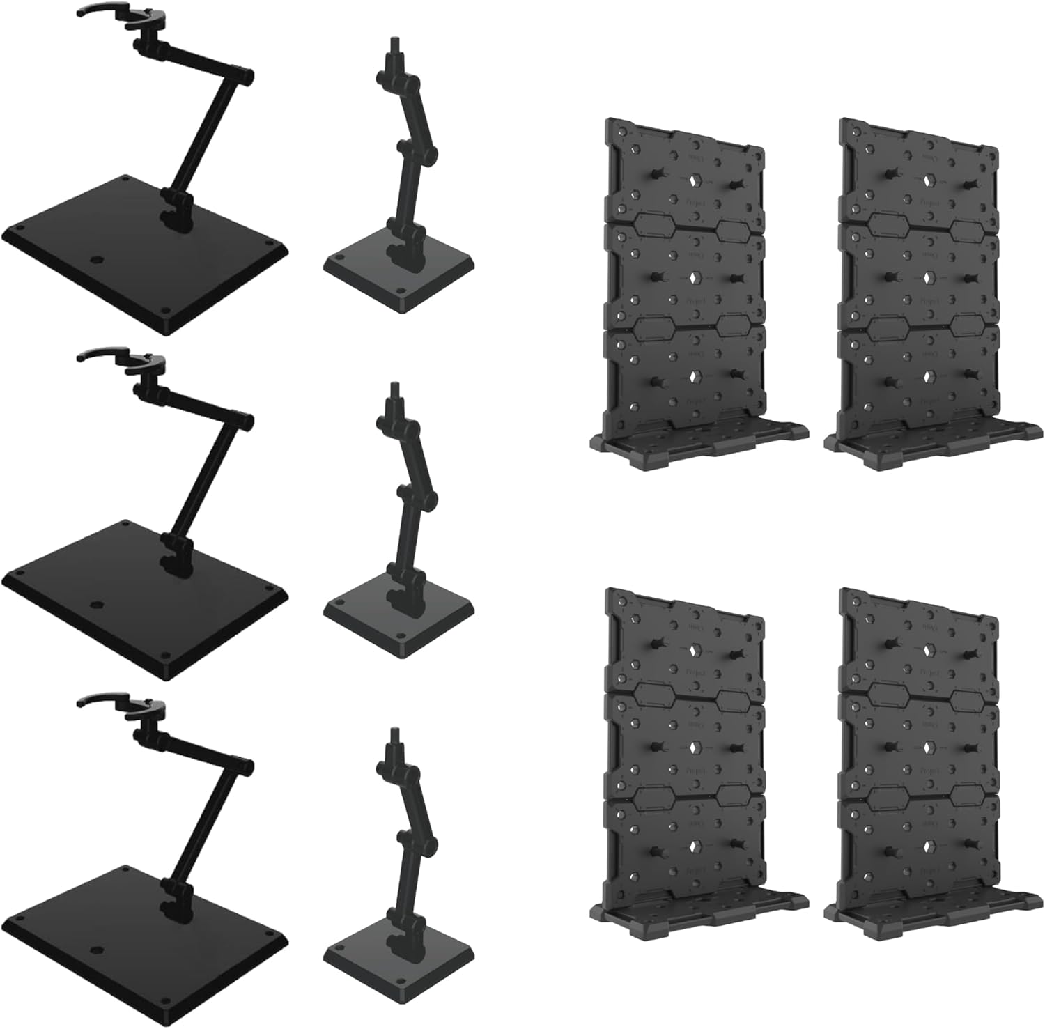 Dual Size Action Figure Stand & Gear Panel Action Figure Stand