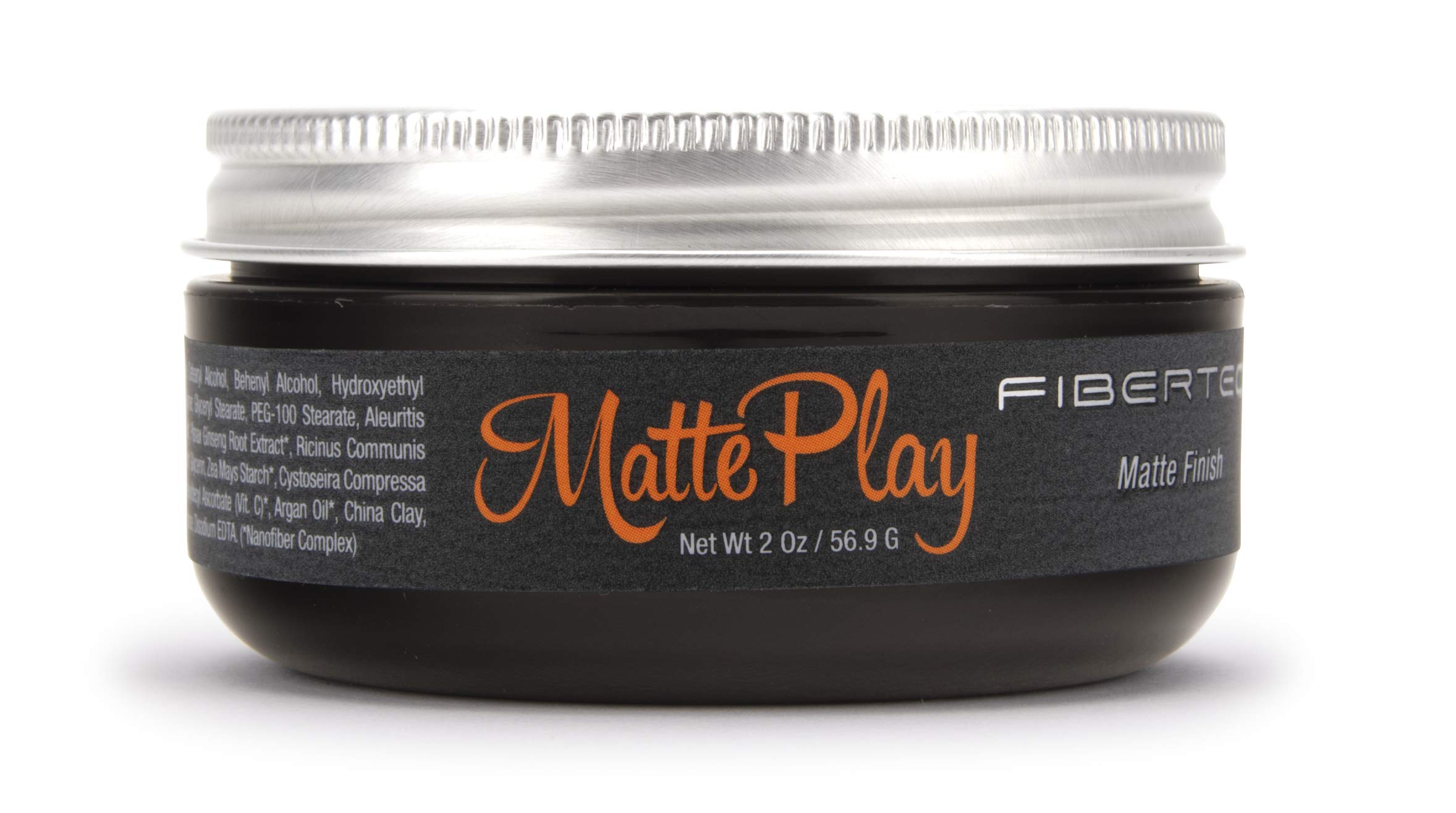 Fibertech | Matte Play Styling Pomade and Women | Professional Grade Medium Hold, High Shine, Water-Based | Thermal Conditioning & UV Ray Protection | Natural Ingredients | Long Lasting | 2oz