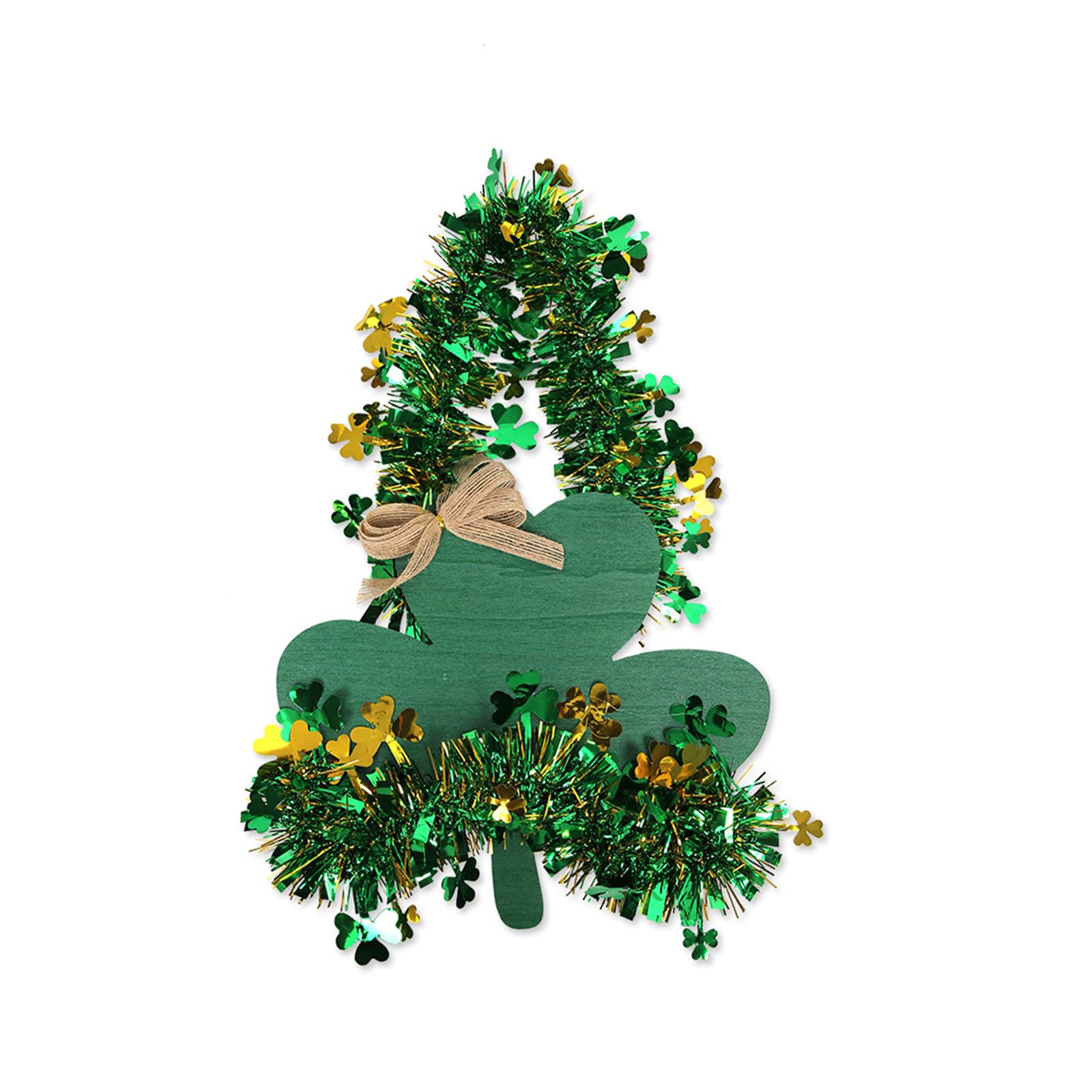 Wooden Shamrocks Door Sign Wall Hanging Ornament Patrick ' s Day Festival Decoration for Front Door Mantels Tree Display Irish Festival Hanging