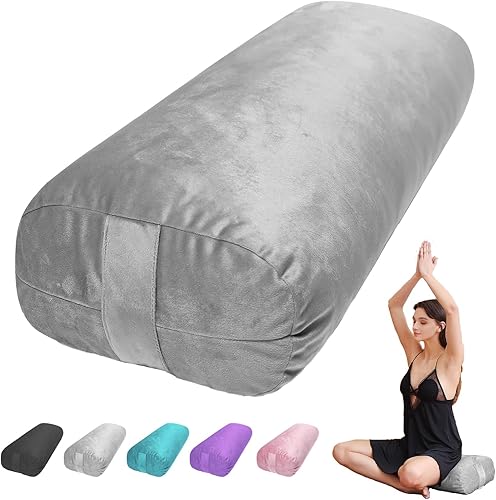 Almohada de yoga para yoga restaurativo Almohada de meditación con funda de terciopelo Almohada de yoga para Yin Yoga, yoga prenatal, meditación