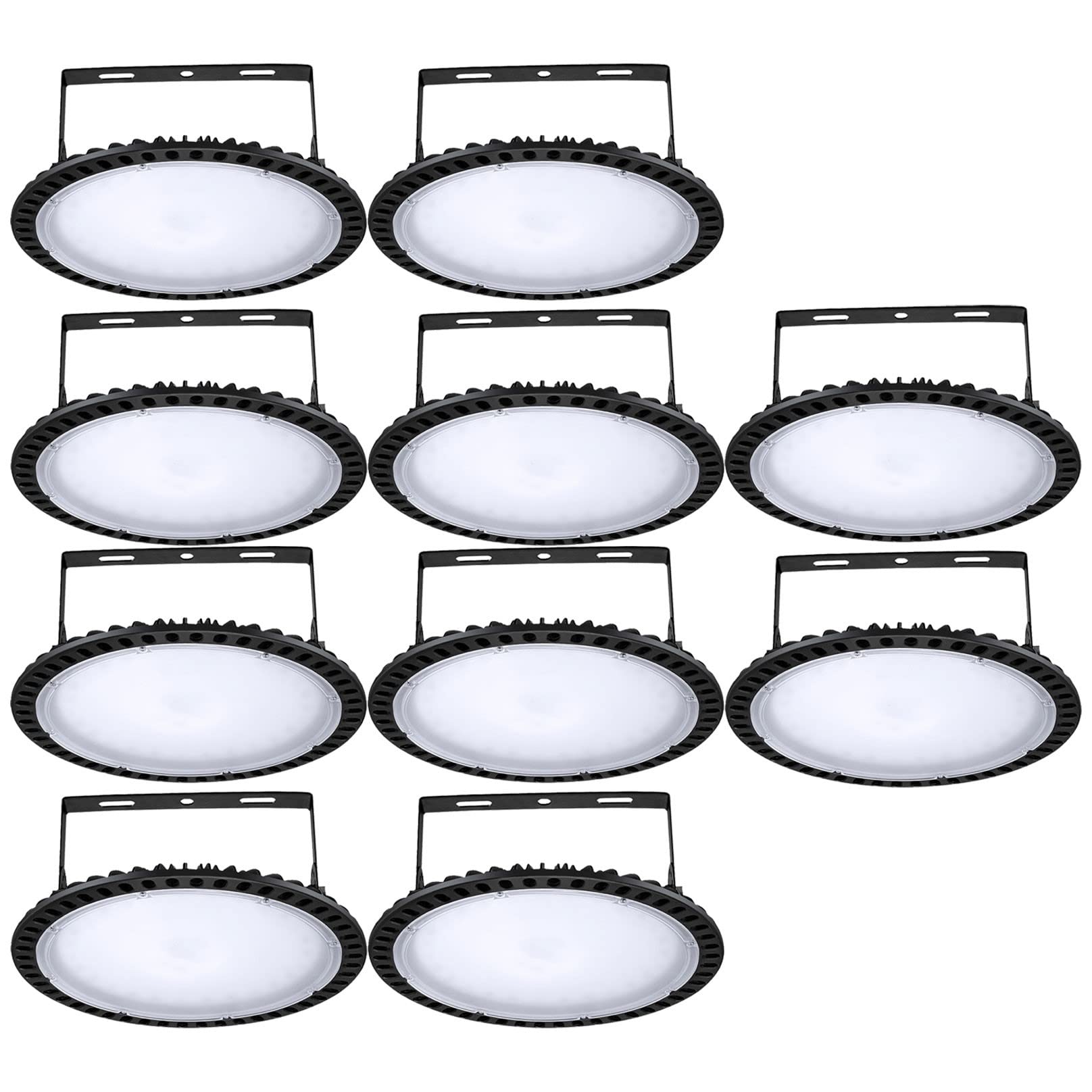 200W LED-UFO Industrial High Bay Light 6500K Cold White Workshop Lights Fixture 16000Lm 110V Commercial Bay Lamp for