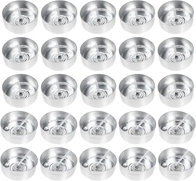 Silver Round Aluminium Tealight Cups 200 Sets for Candle Making