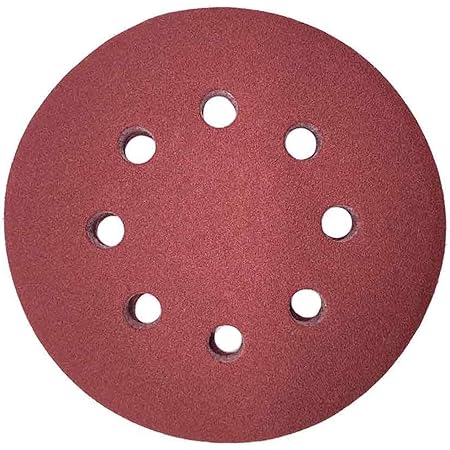 Maveek 50 Pieces 8 Holes Sanding Discs 120 Grit 5 Inch Hook And Loop Sandpaper Assortment For Random Orbital Sander Amazon Co Uk Diy Tools