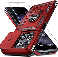 Vista 50 de Janmitta Compatible con Funda Moto G 5G 2024 con Cubierta Deslizante Integrada para Lente de Cámara + Protector de Pantalla + Soporte de Anillo