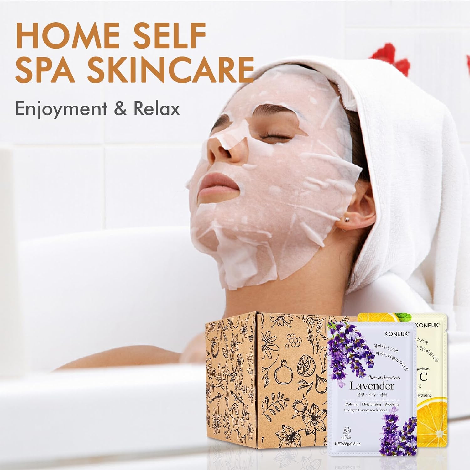 70 Pack Sheet Face Masks Skincare, Hydrating Face Masks Suitable for All Skin Types, Bulk Facial Mask Gifts Set for Women Skin Care, Home Skincare Spa for Sensitive Skin - Image 7