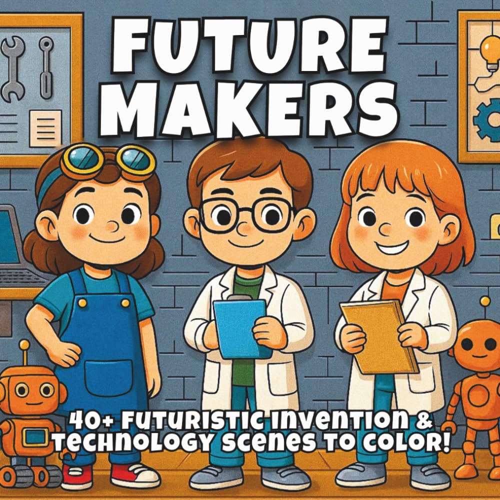 Future Makers: Innovation, Robots & Imagination — A STEM-Inspired Coloring Book for Kids Who Love Technology, Engineering, and Building the World of Tomorrow (STEM Learning Coloring Books for Kids)