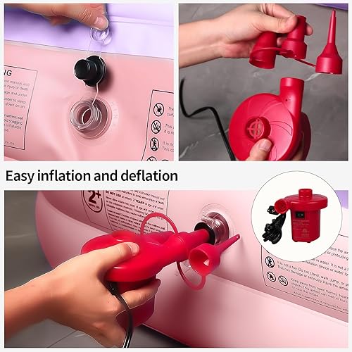 Miniatura 4 de Cama de aire plegable para niños, cama de viaje para niños, colchón de aire para niños, cama de aire para niños, cama de viaje inflable, cama de