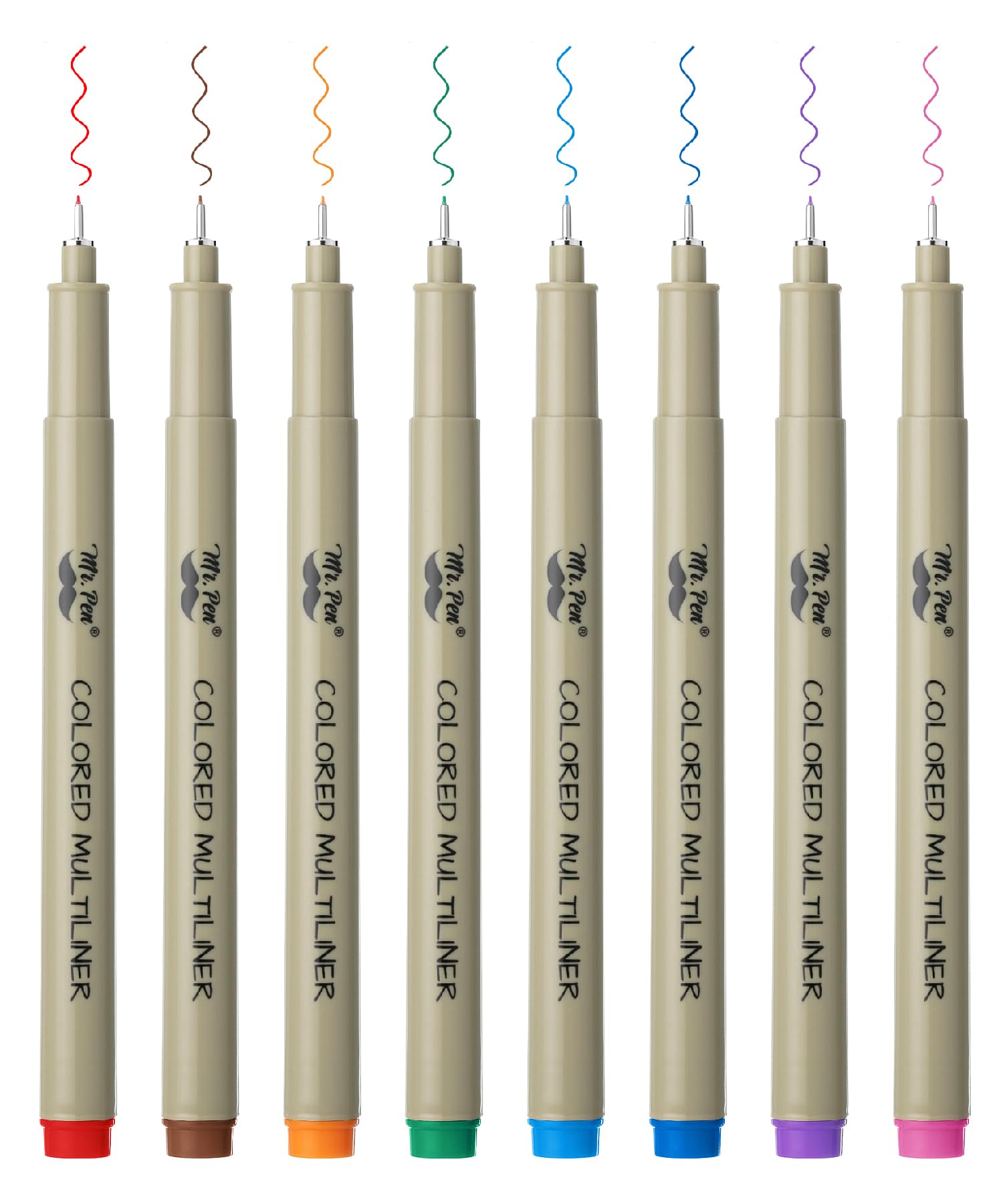 Drawing Pens For Artists, 8 Pack Black Multiliner/Fineliner Micro Anim - View #6
