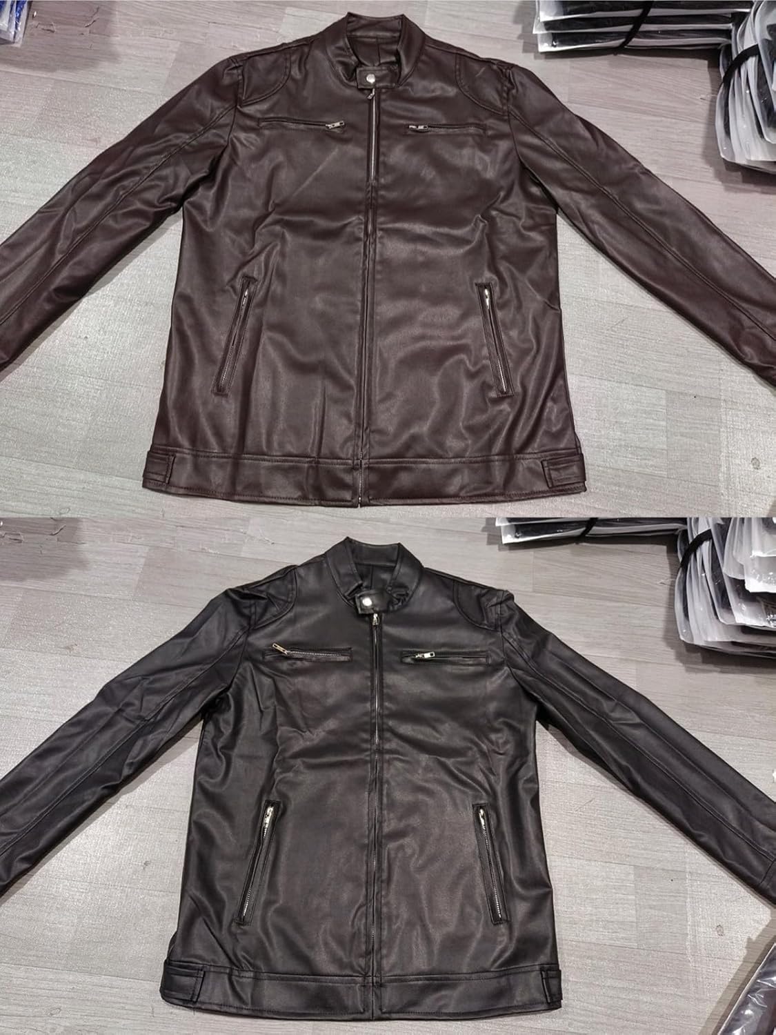 WSLCN Jaqueta masculina de couro sintético, jaqueta bomber em promoção! Veja a oferta e mais achadinhos de Jaquetas & Casacos 3 Hoje é o melhor dia para comprar WSLCN Jaqueta masculina de couro sintético, jaqueta bomber com aquele preço maroto! Promoção! Aproveite a oferta! 3