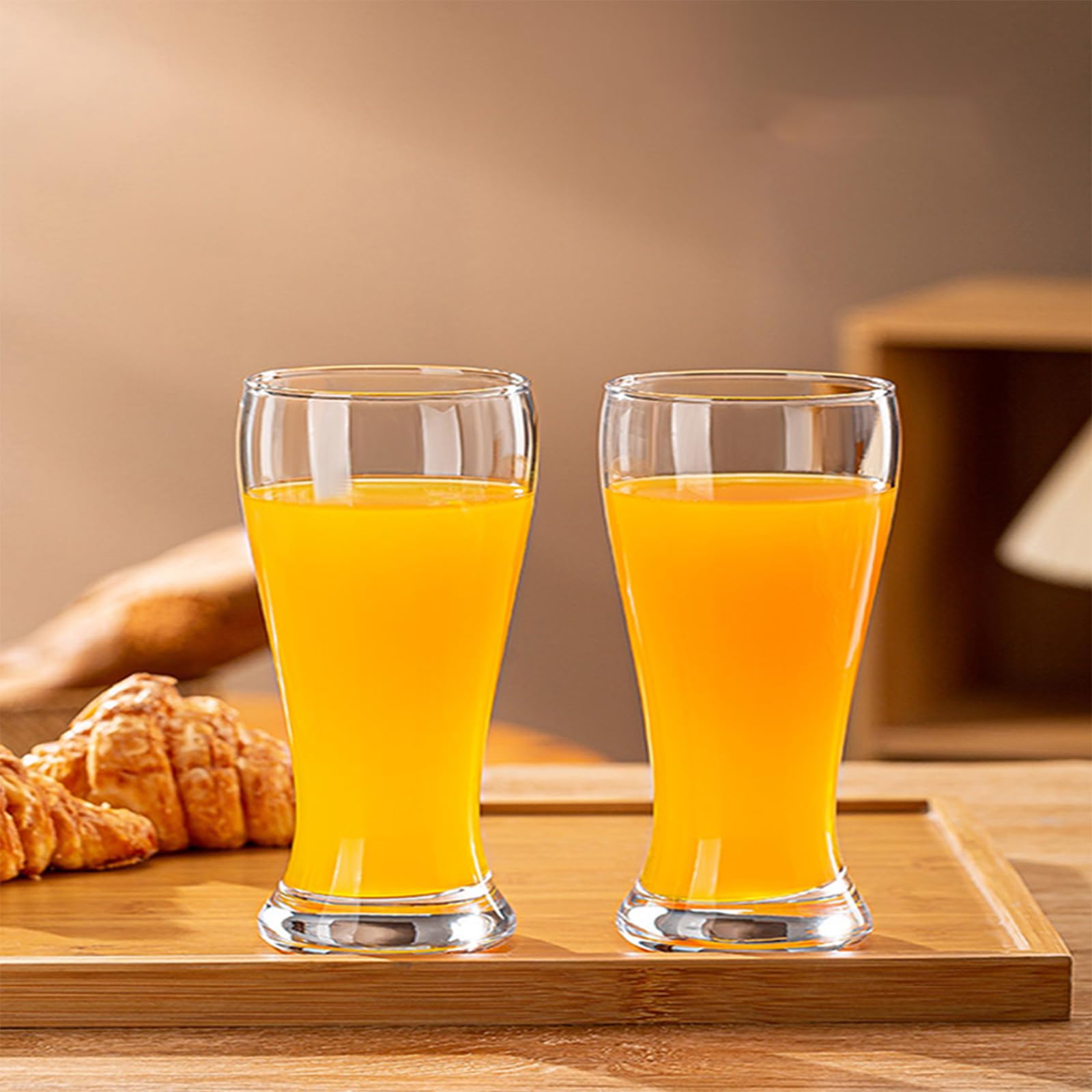 Premium Juice and Water Glasses Set Of 6 Transparent Kitchen Entertainment Dinnerware Highball Glassware 350ml for Water Juice