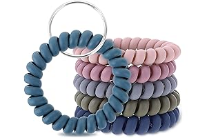 6 Pcs Stretchable Wrist Keychain Bracelet for Hands-Free Convenience