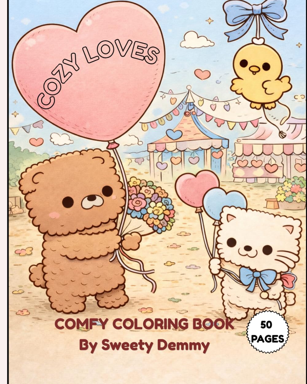 COZY LOVES: A Cozy Cute Coloring Book Filled with Love, Warmth, and Happiness