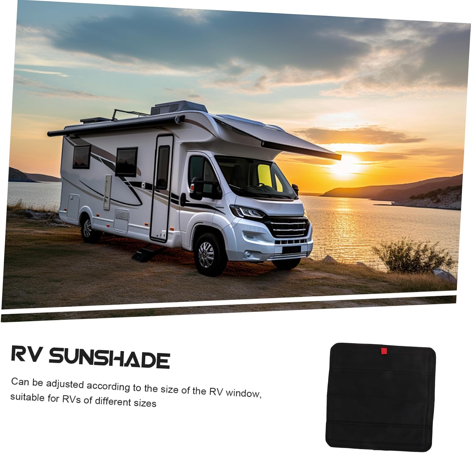 Mobestech Rv Skylight Window Shade Sunshade for Rv Vent Cover Magnetic for Trailers Campers Easy Install Thermal Protection Black