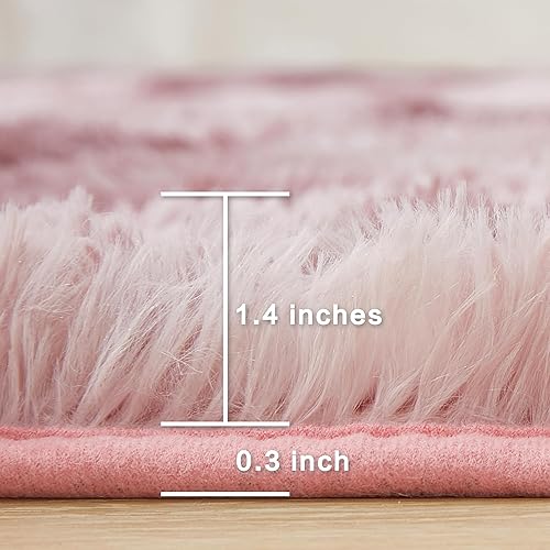 Miniatura 40 de Andency - Tapete de pelo largo sintético de interior, 4 x 6 pies, color gris oscuro estilo teñido anudado, afelpado, suave y mullido