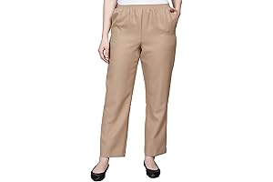 Alfred Dunner Women's Petite Pull-On Style Polyester Short Pants with Elastic Waist
