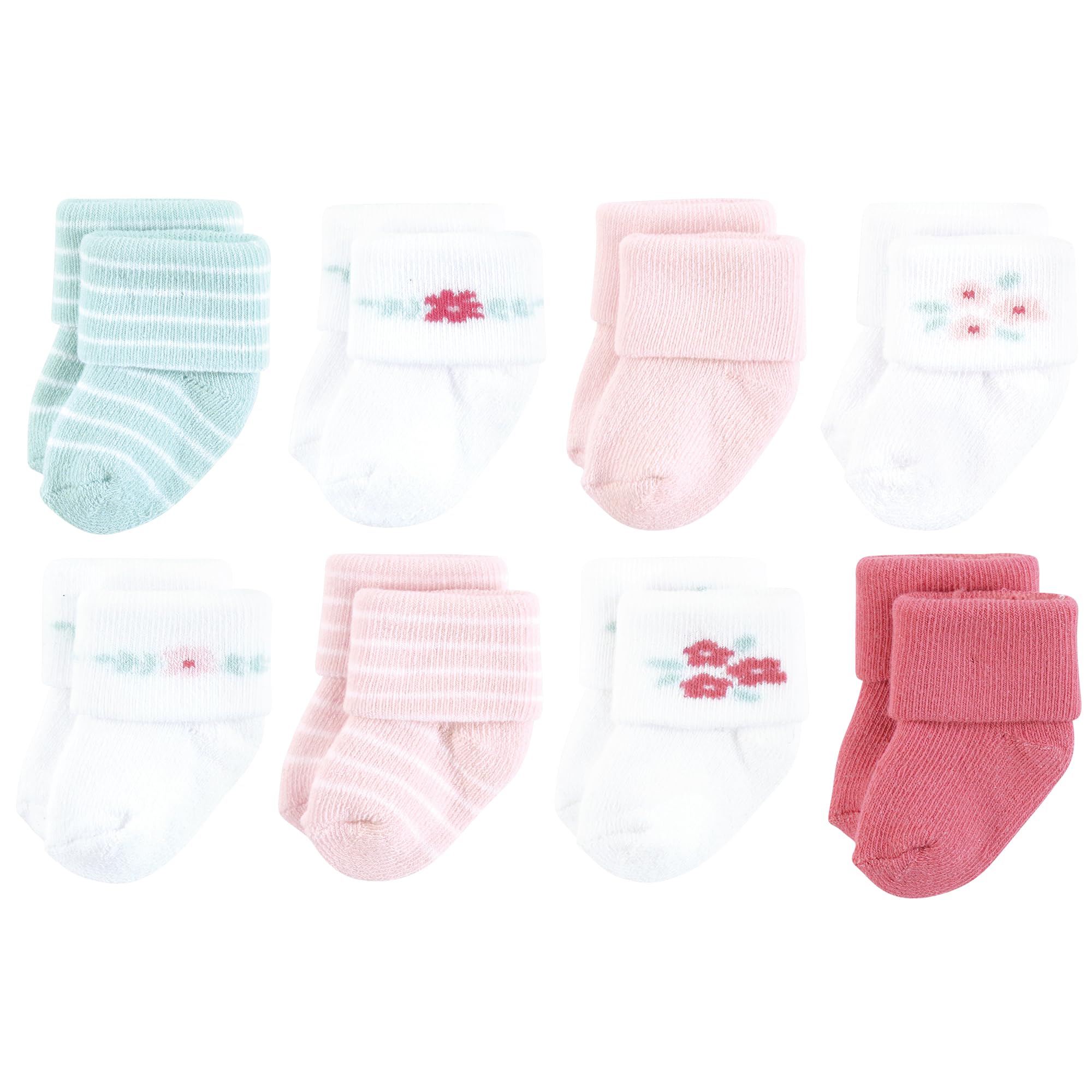 Hudson Baby Baby 8-pack Cotton Rich Newborn and Terry Socks