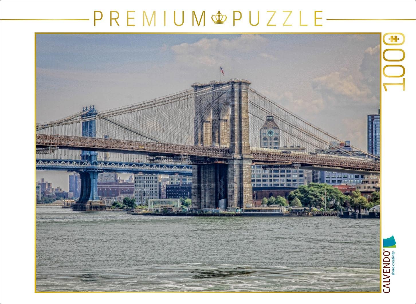 CALVENDO Puzzle New York Brooklyn Bridge 1000 Pieces 64 x 48 cm from Oliver Pinkoss
