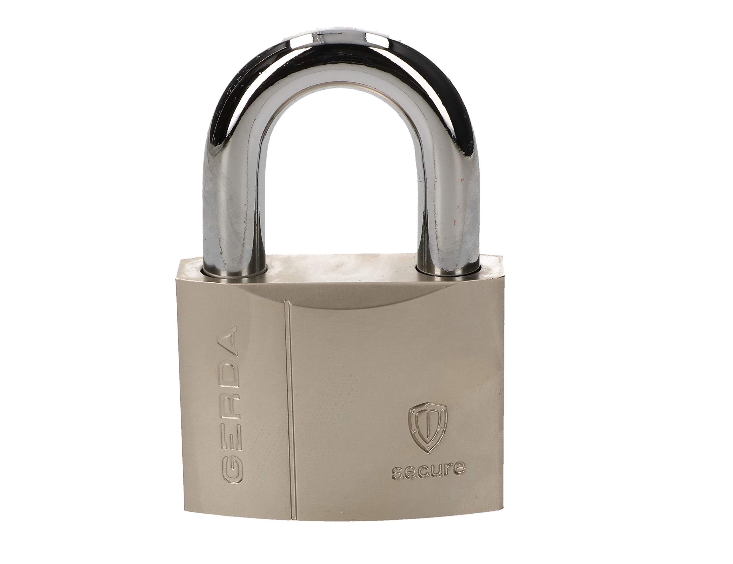 KOTARBAU® Candado De Hierro Fundido Reforzado 50 Mm, Candado Antirrobo, Candado Con Grillete De Acero Endurecido, Candado De Seguridad, Candado Protección Antirobo, Candado Con 3 Llaves