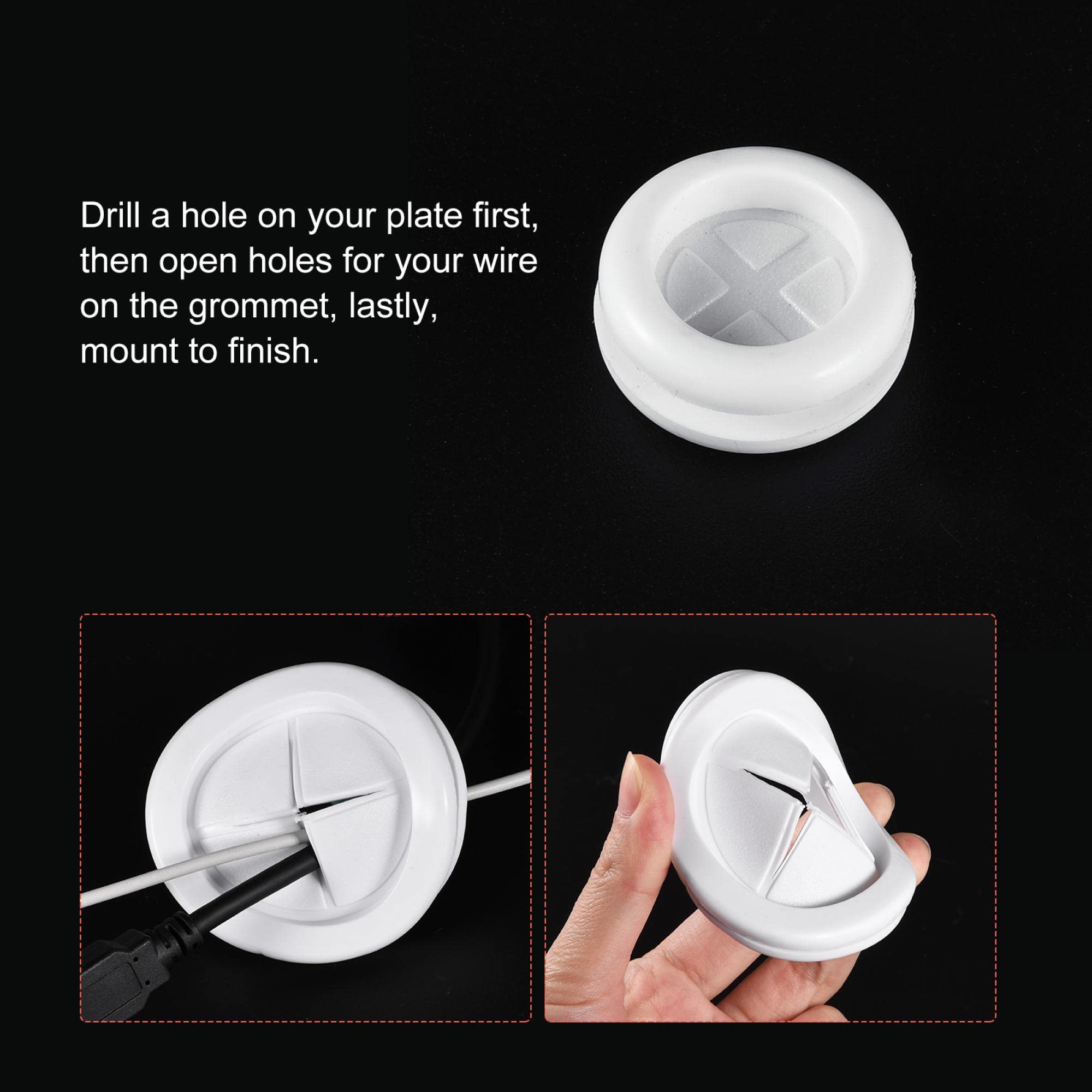 10 œillets En Caoutchouc Noir Double Face Pour Protection De Câble – Diamètre Intérieur 16 Mm, Passe-fil Souple Et Costaud