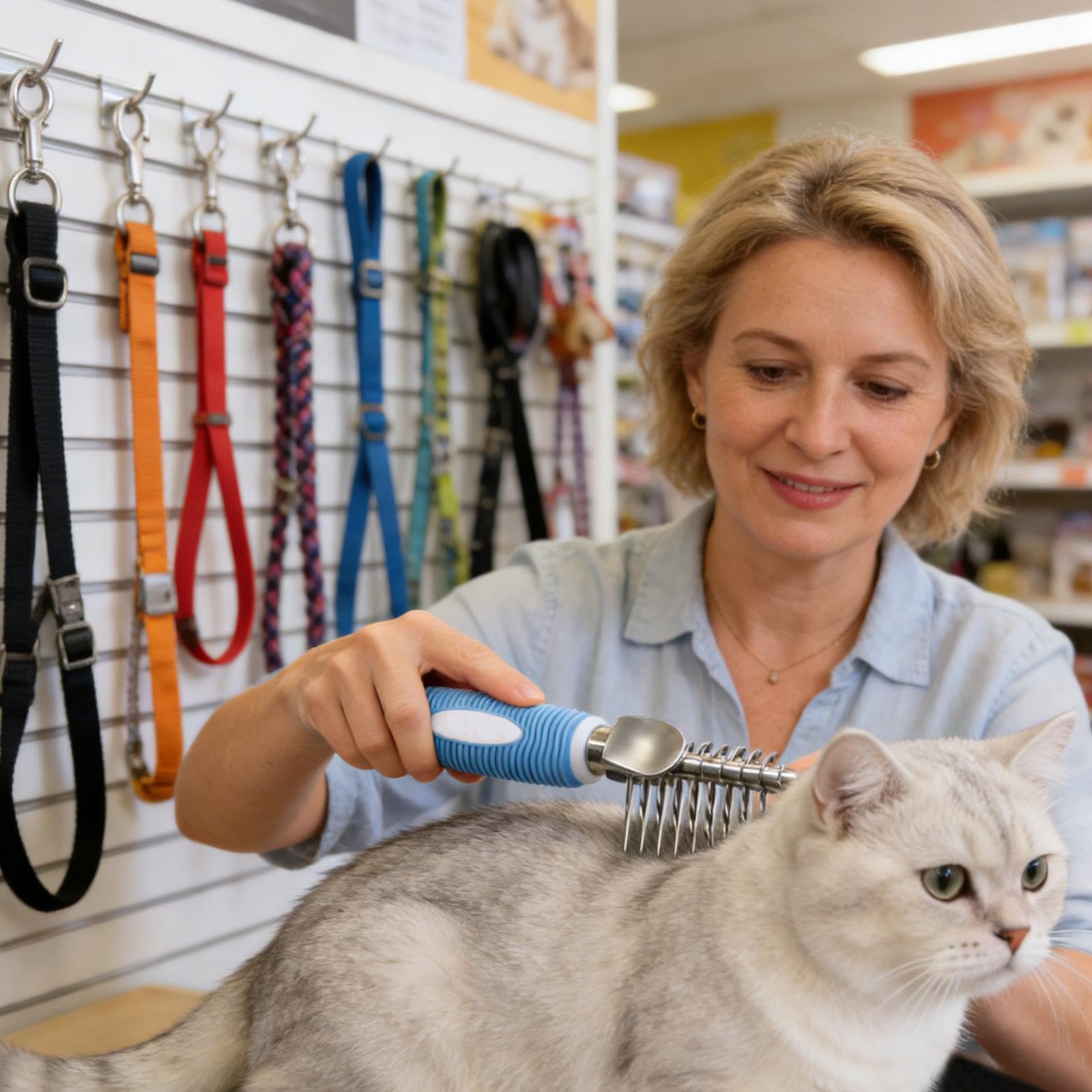 Spazzola Dematting per Cani Rimuovitore Delicato Di Per Animali Domestici | Strumento per la e Rimozione Pelo del Cane Per Cani Tutte Taglie Cuccioli Interno Esterno Viaggio