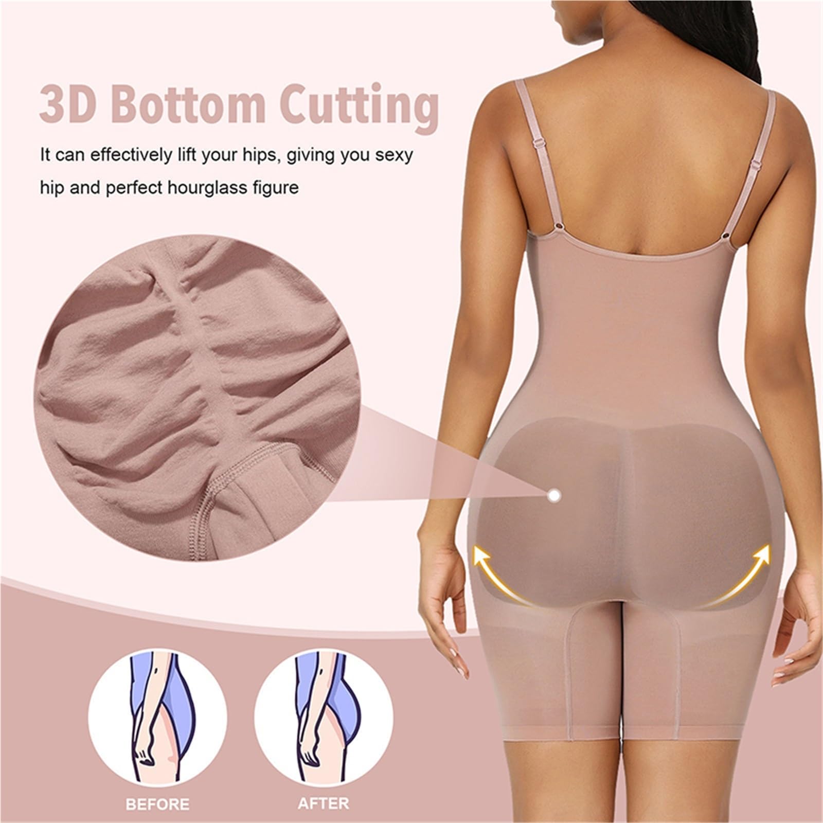 Body Moldeador for Mujer, Prenda modeladora de Cuerpo Completo con Control Barriga, Envoltura Adelgazante, Levantador glúteos, realce del Muslo, corsé Abdomen más Delgado