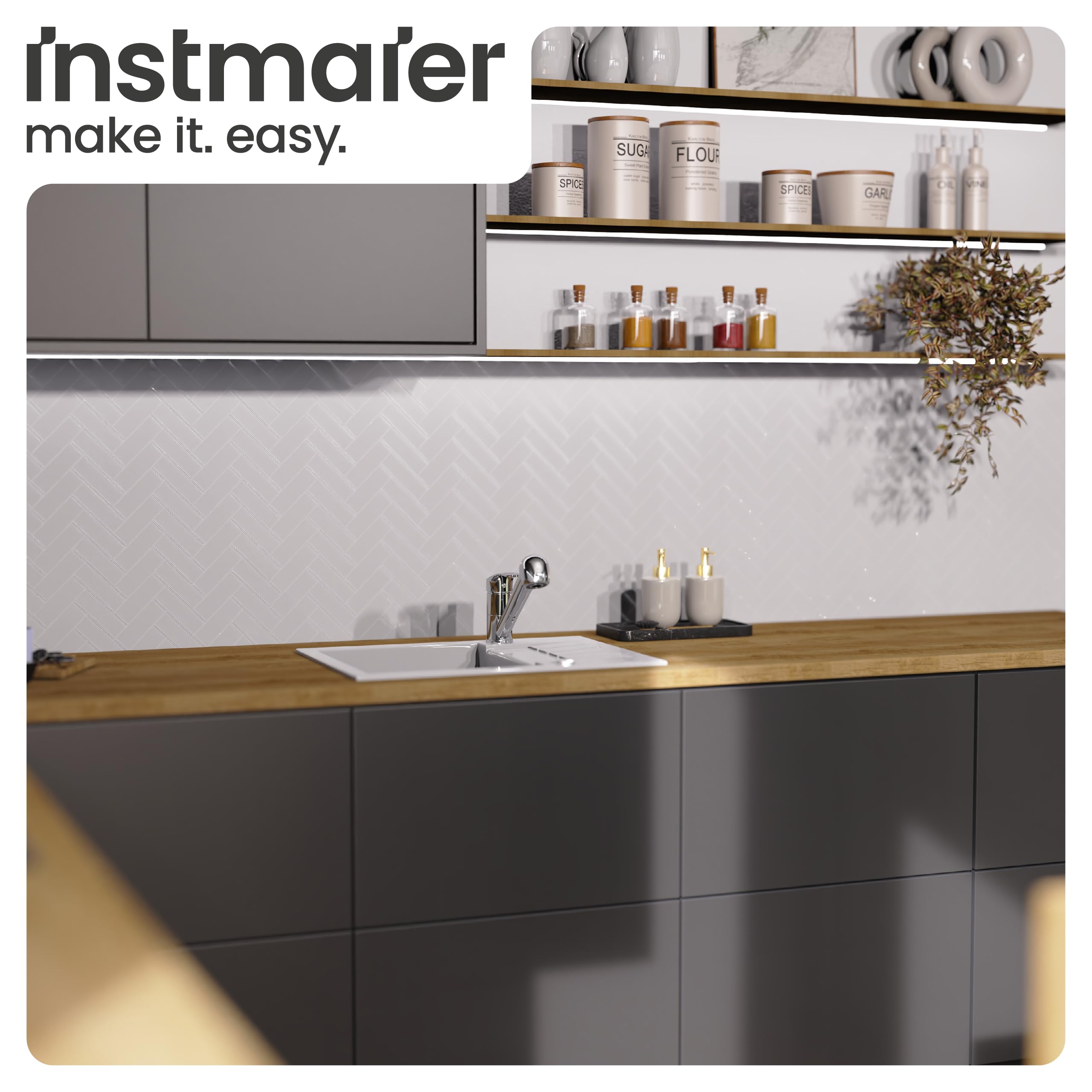 instmaier Elena | Küchenarmatur mit Geschirrbrause | Chrom | Wasserhahn Küche ausziehbar | Spültischarmatur mit 2 Strahlarten | Einhebelmischer mit Brause | 90° schwenkbare Mischbatterie