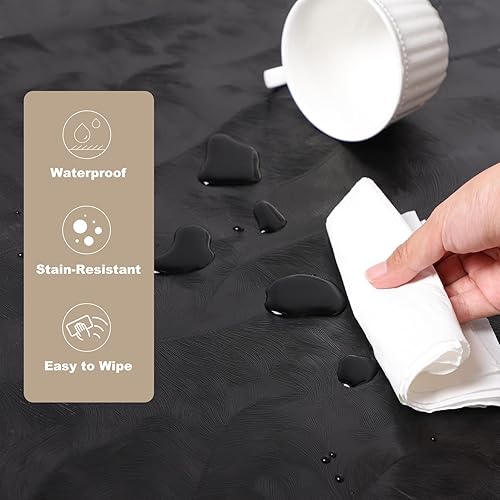 Miniatura 3 de Tapete de oficina de 60" x 75" para piso de madera dura con diseño de plumas 3D, impermeable y antideslizante, tapete para pisos de computadora,