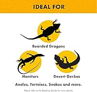 Vista 4 de Zilla Revestimiento de suelo de sustrato de terrario de reptil, marrón, 30BR/40BR/50/65G, 17.25 x 35.25 pulgadas