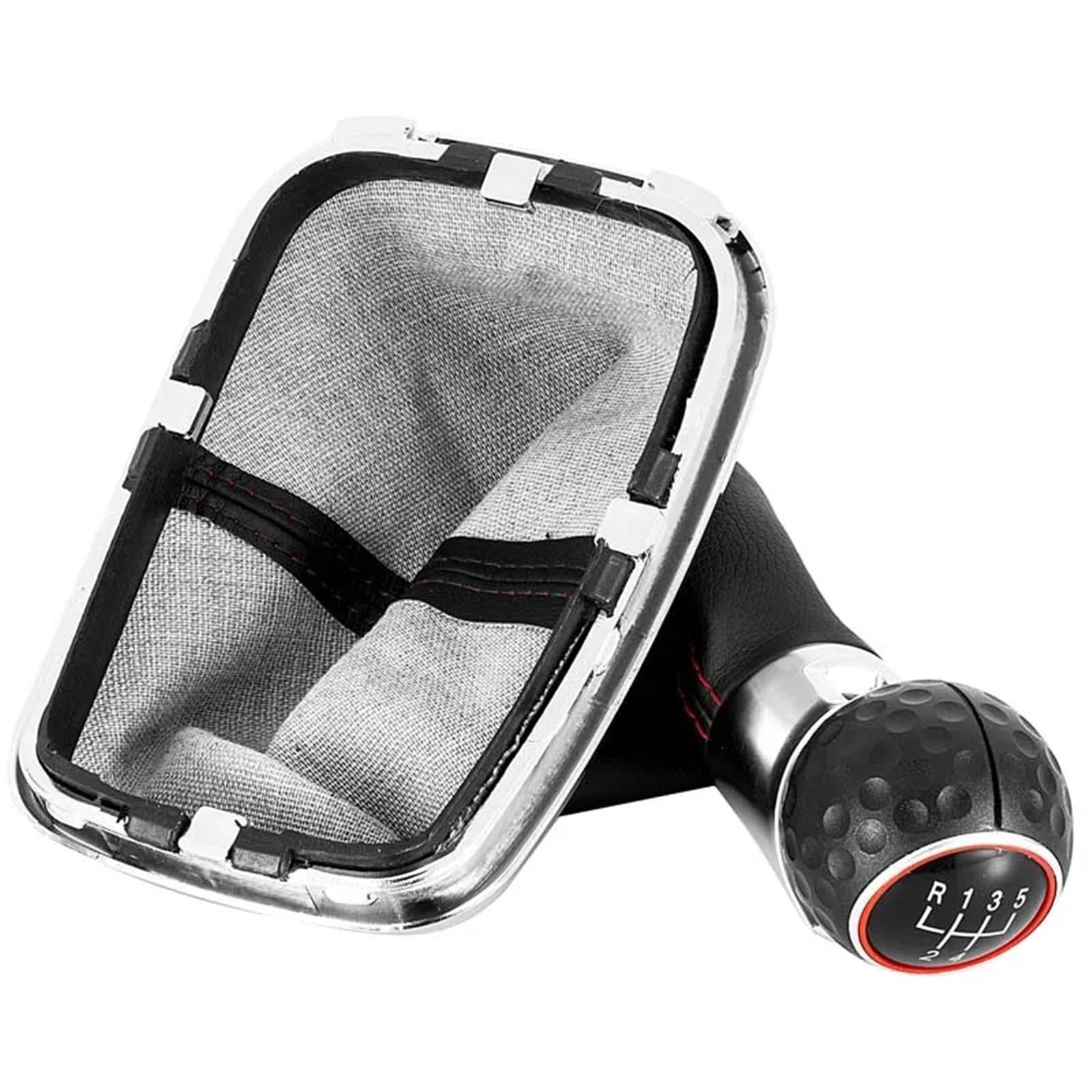 Pomello Del Cambio Auto 5/6 Velocità 12 Mm, Cuffia Leva Cambio Per Golf Bora Jetta GTi MK4, Accessori Interni Pomello Cambio Auto(5 speed)