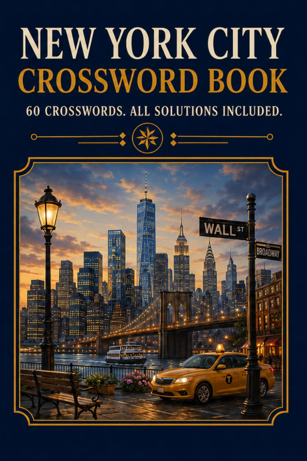 NEW YORK CITY CROSSWORD BOOK 60 Crosswords. All Solutions included.