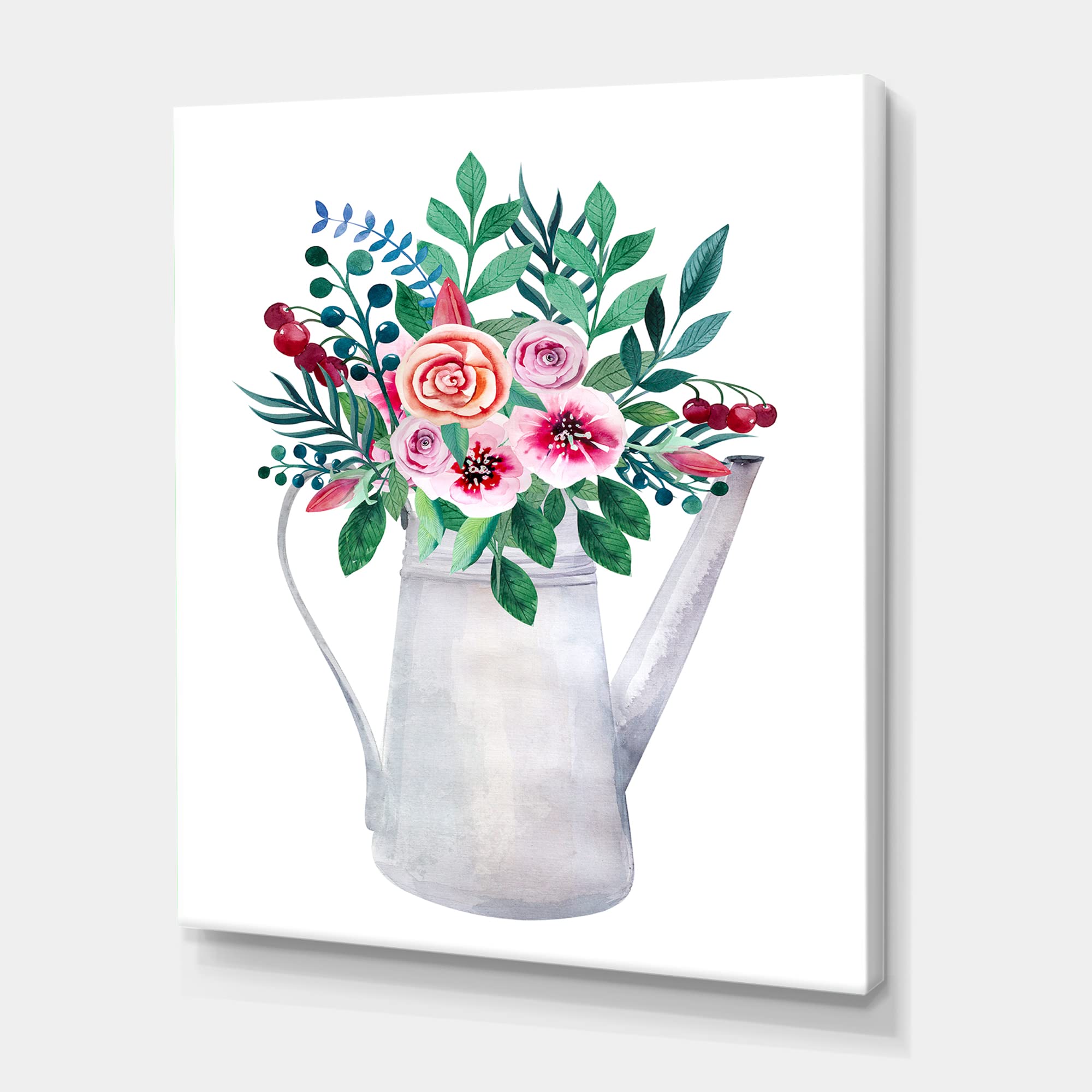 Toile murale fleurs pot rustique tableau décoration maison - 5